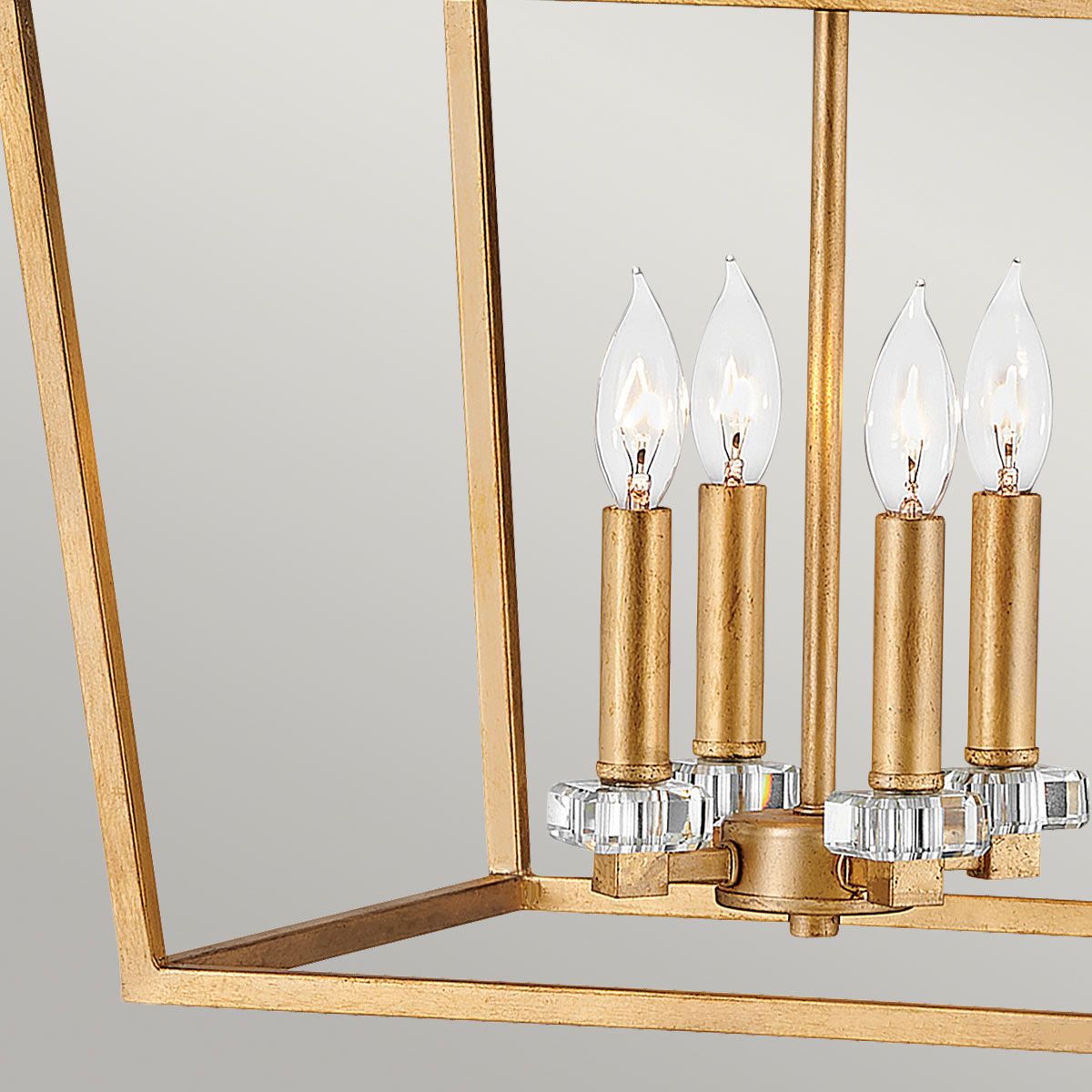 Stinson Large Pendant 4 Light Distressed Brass - QN-STINSON-4P-L-DBR