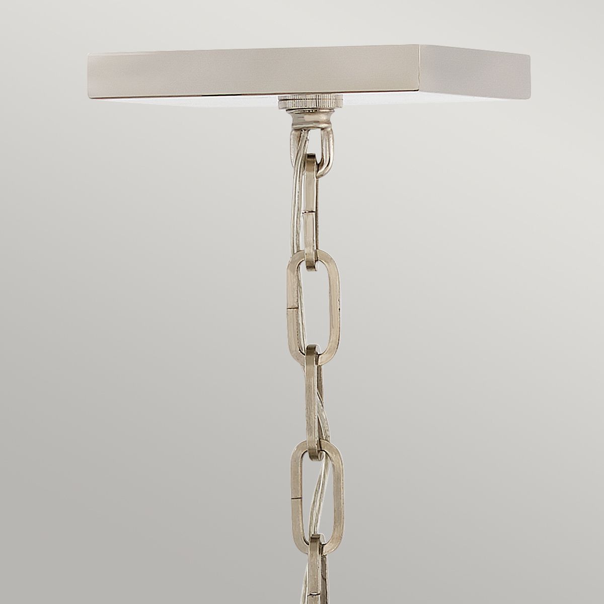 Stinson Medium Pendant 4 Light Black & Polished Nickel - QN-STINSON-4P-M-BK