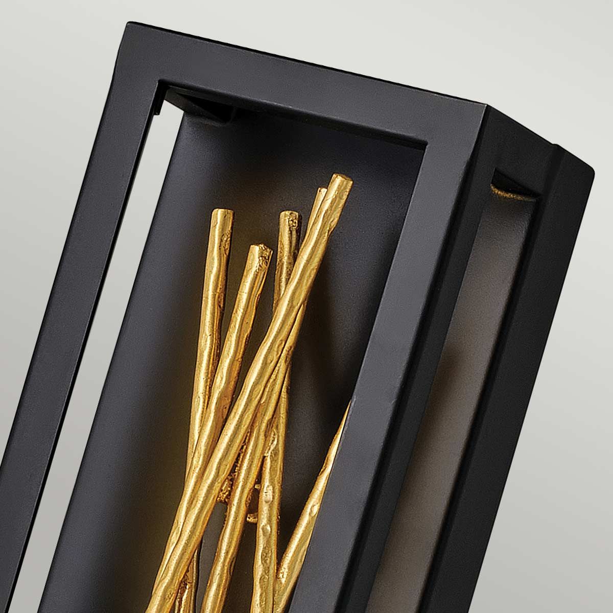 Styx LED Wall Light Black & Gilded Gold - QN-STYX-LED-W-BG