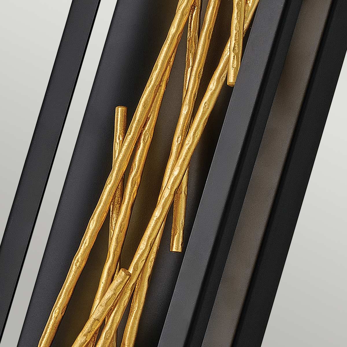 Styx LED Wall Light Black & Gilded Gold - QN-STYX-LED-W-BG