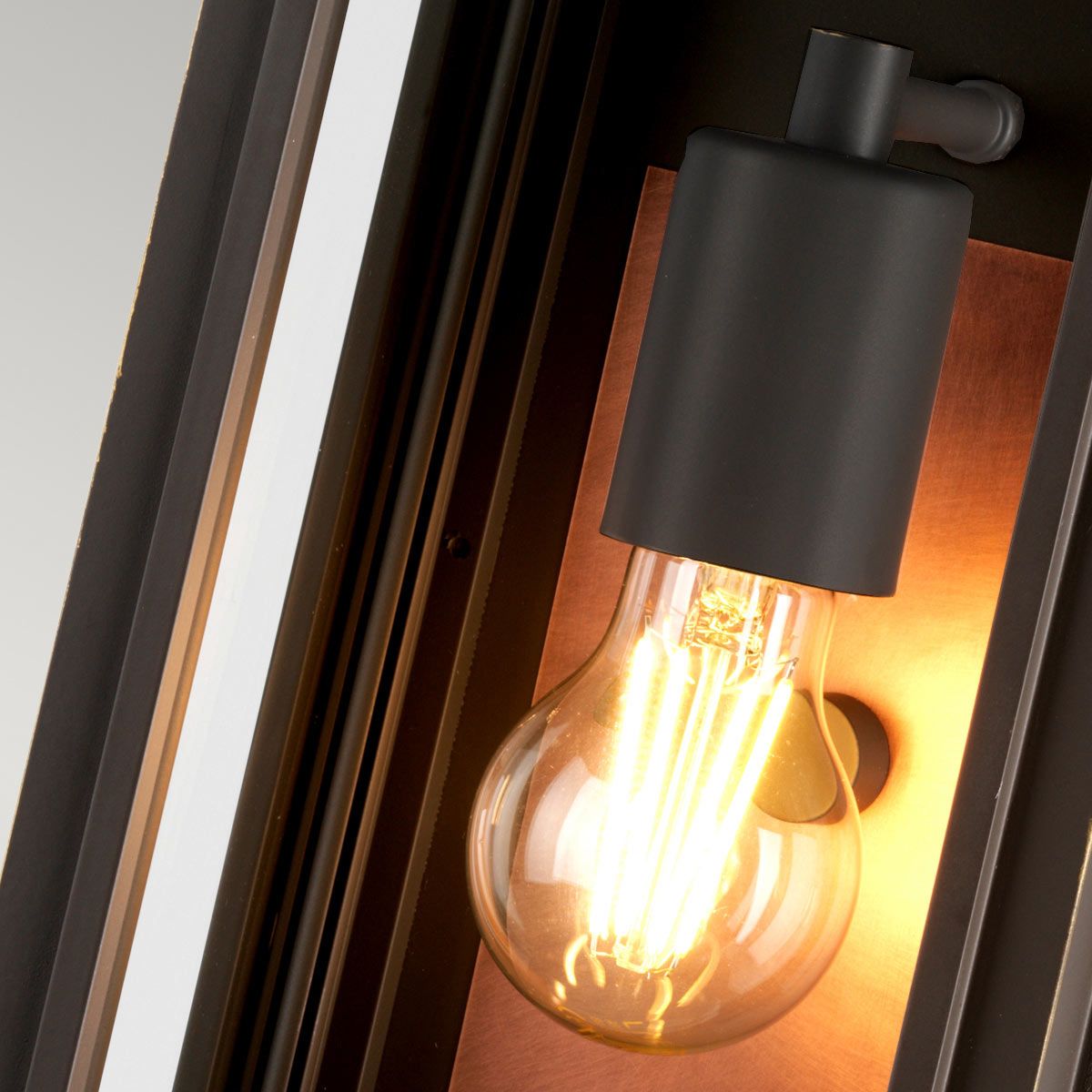 Sutcliffe Wall Light Lantern Oil Rubbed Bronze & Copper - QN-SUTCLIFFE-S-OZ