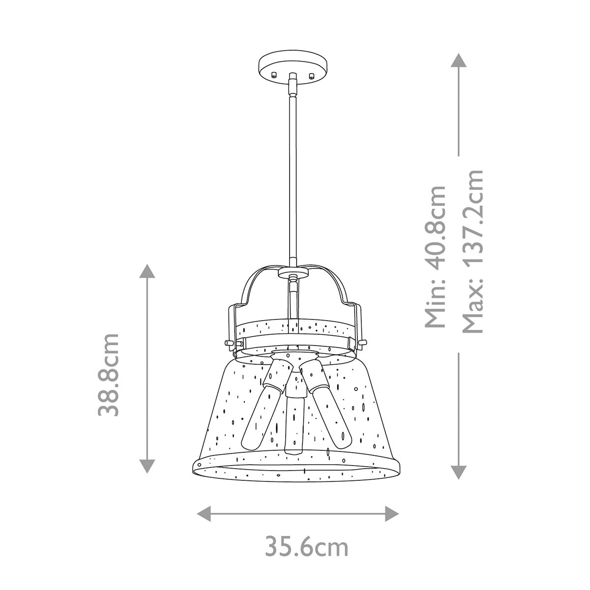 Wimberley 3 Light Pendant Polished Chrome or Clear - QN-WIMBERLEY-P-PC