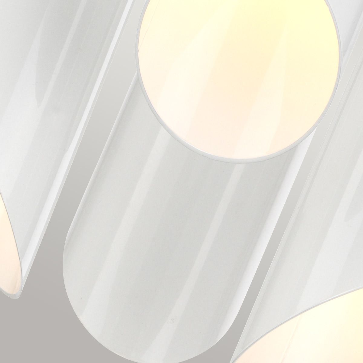 Quinto Mild Steel 6 Light Chandelier Aged Brass & White - QUINTO6-WAB