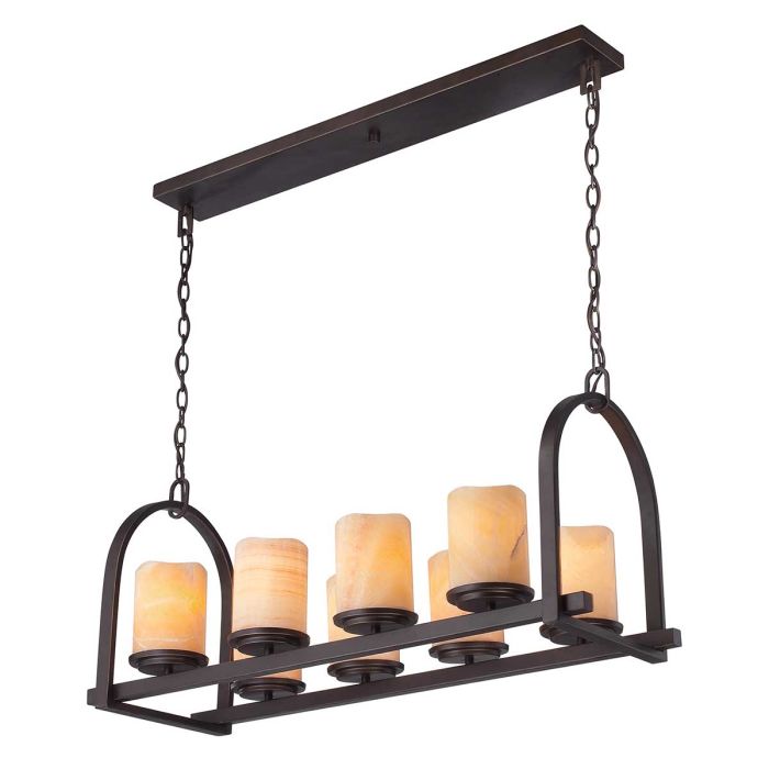 Aldora 8 Light Island Pendant Palladian Bronze - QZ-ALDORA8-ISLE