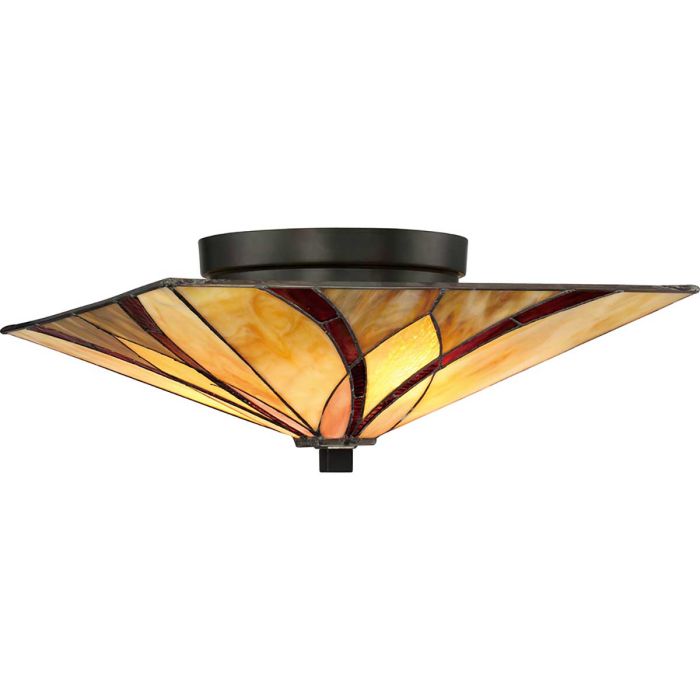 Asheville 2 Light Flush Mount Light Valiant Bronze - QZ-ASHEVILLE-F