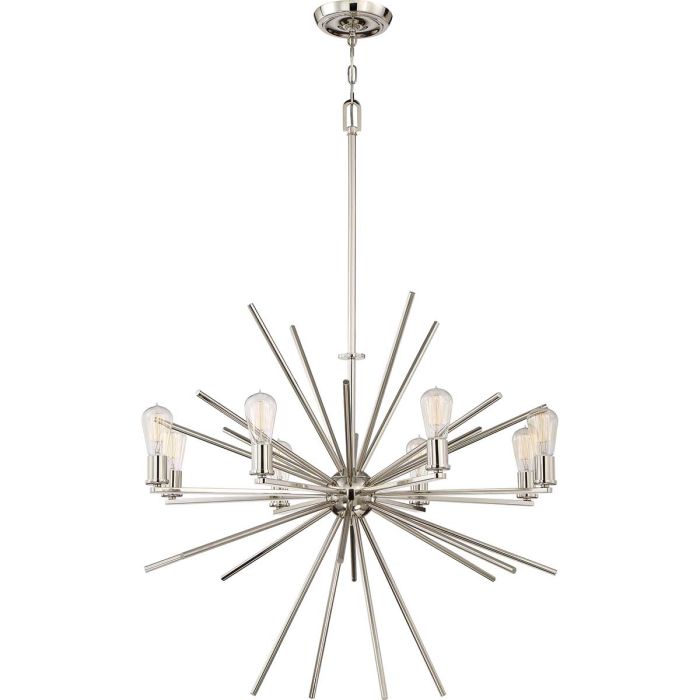 Carnegie 8 Light Chandelier Imperial Silver - QZ-CARNEGIE8-IS