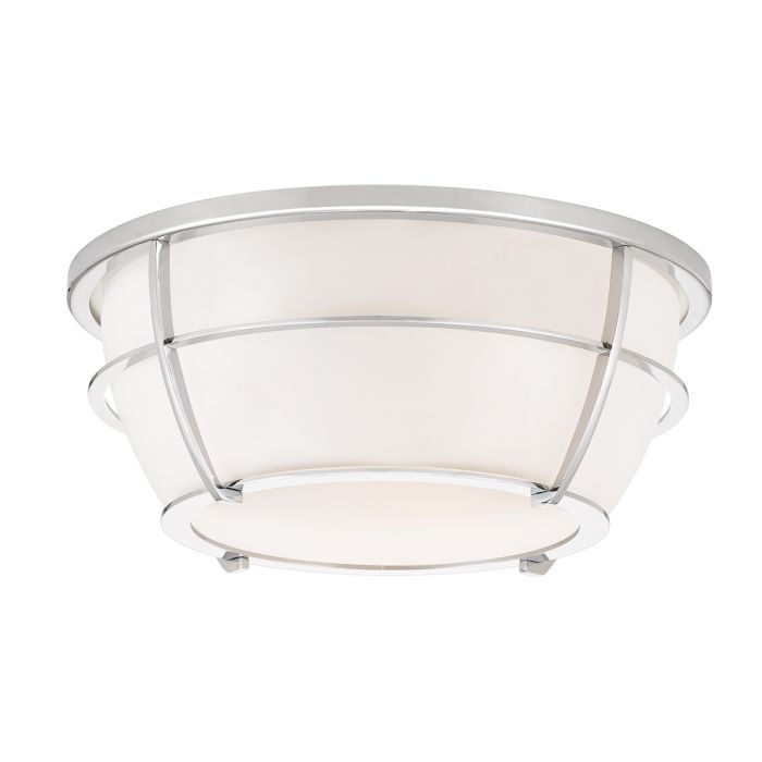 Chance 2 Light Flush Mount Light Polished Chrome - QZ-CHANCE-F-PC