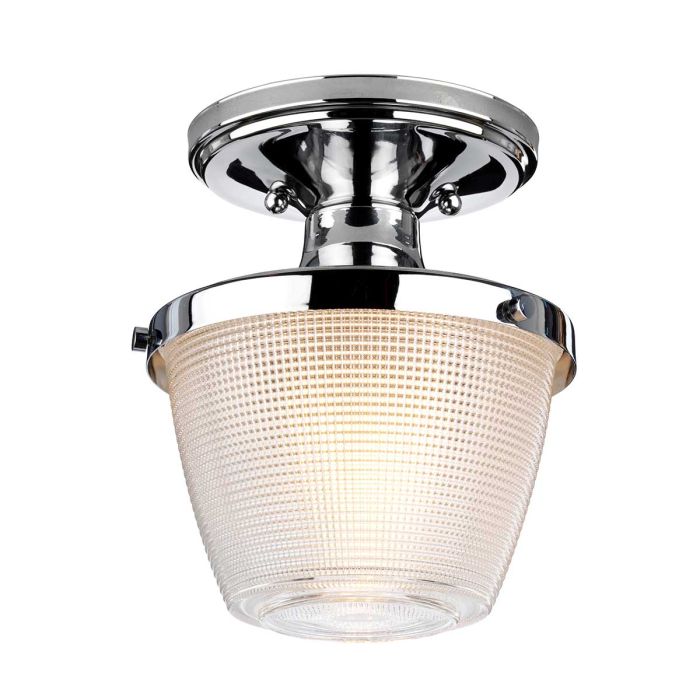 Dublin Semi Flush Mount Light Painted Polished Chrome - QZ-DUBLIN-SF-PC
