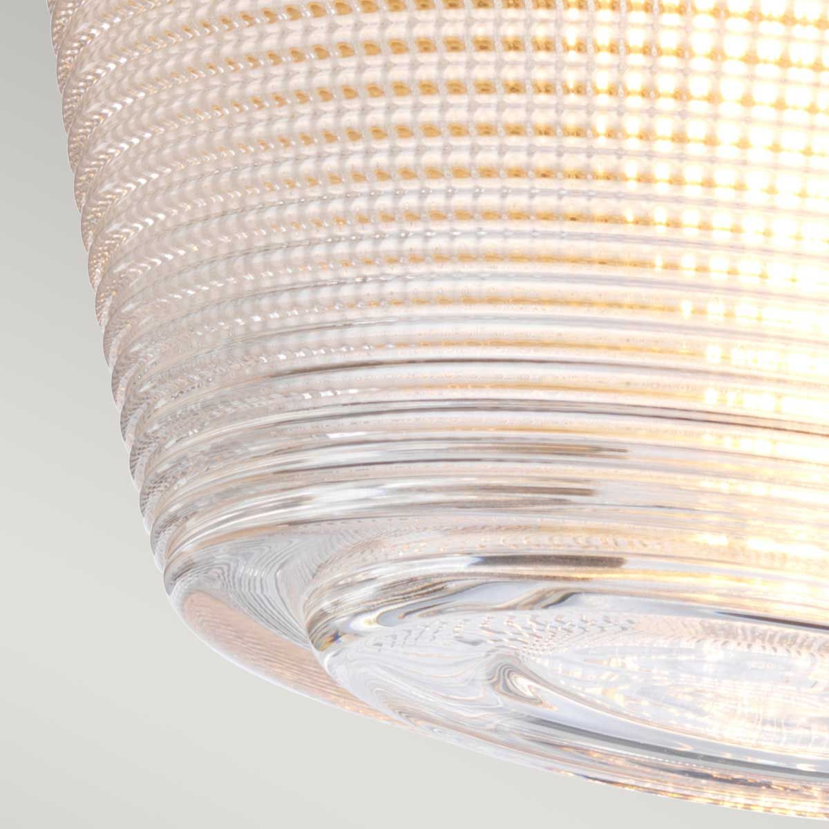 Dublin Semi Flush Mount Light Painted Natural Brass - QZ-DUBLIN-SF-PNBR