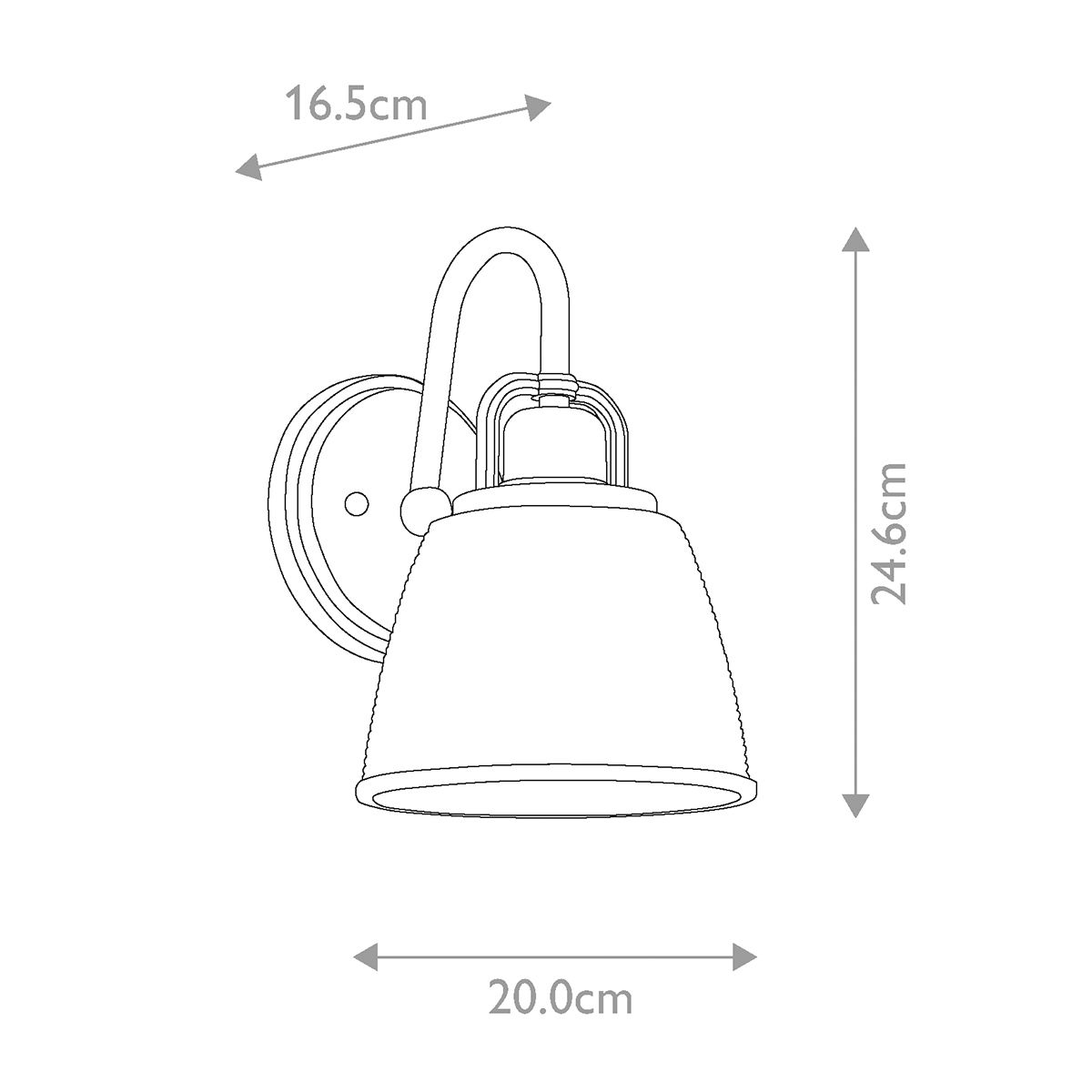 Dublin Light Wall Light Painted Natural Brass - QZ-DUBLIN1-PNBR