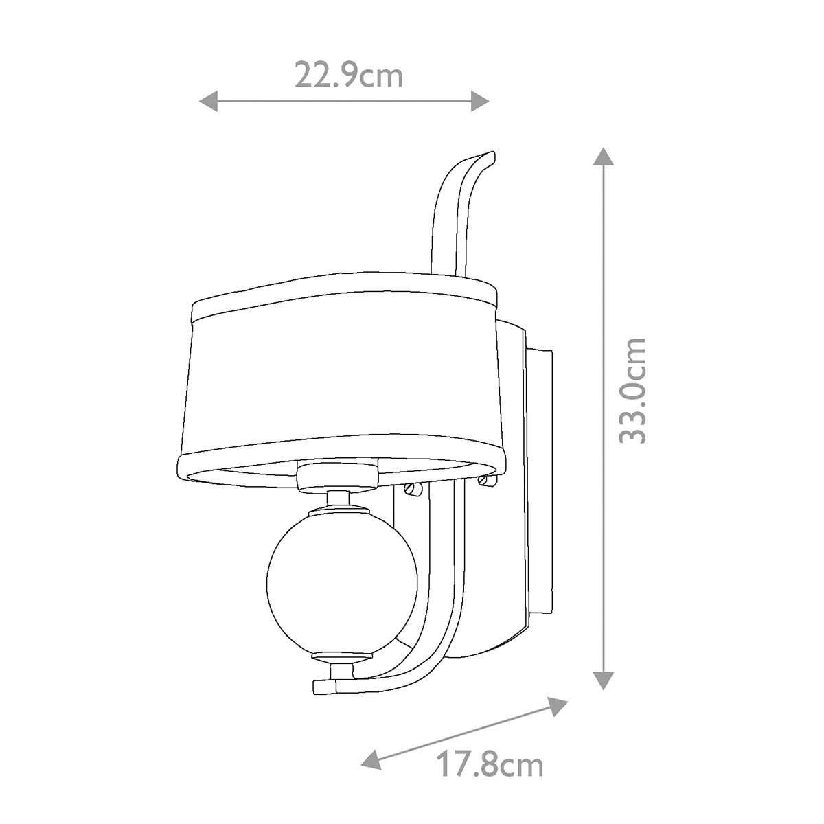 Gotham 4 Light Wall Light Imperial Silver - QZ-GOTHAM1
