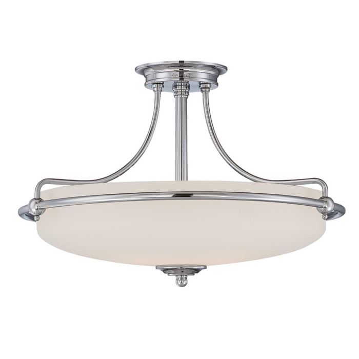 Griffin 4 Light Semi Flush Mount Light Polished Chrome - QZ-GRIFFIN-SFM-C