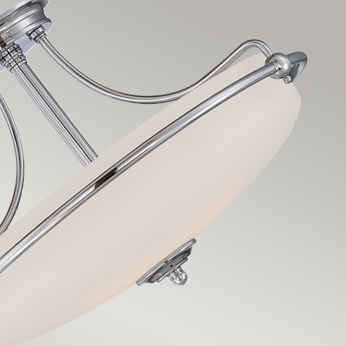 Griffin 3 Light Semi Flush Mount Light Polished Chrome - QZ-GRIFFIN-SFS-C