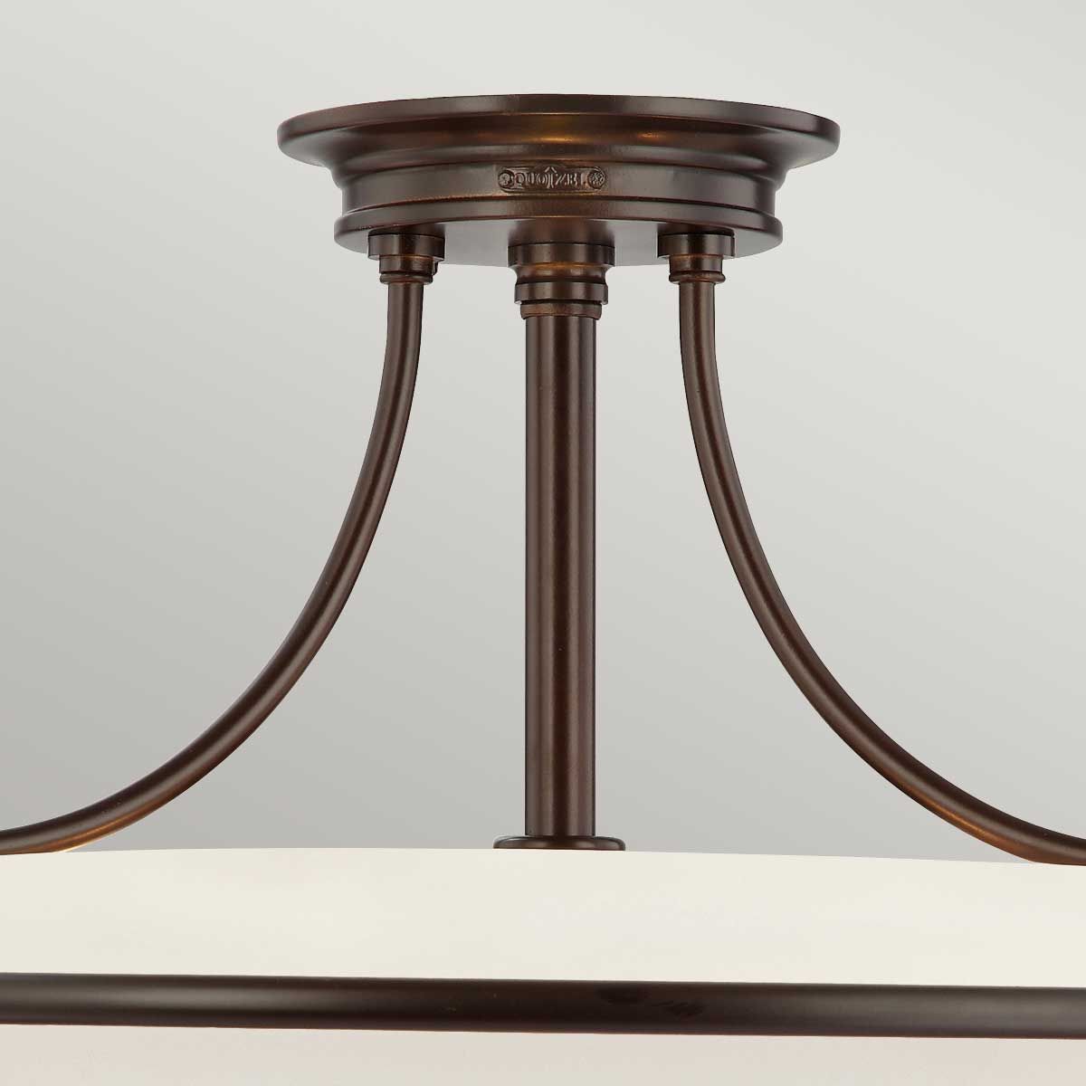 Griffin 4 Light Semi Flush Mount Light Palladian Bronze - QZ-GRIFFIN-SFM-PN