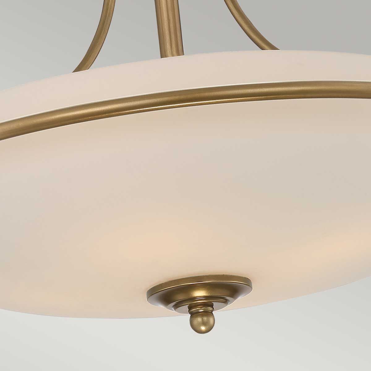 Griffin 4 Light Semi Flush Mount Light Weathered Brass - QZ-GRIFFIN-SFM-WS