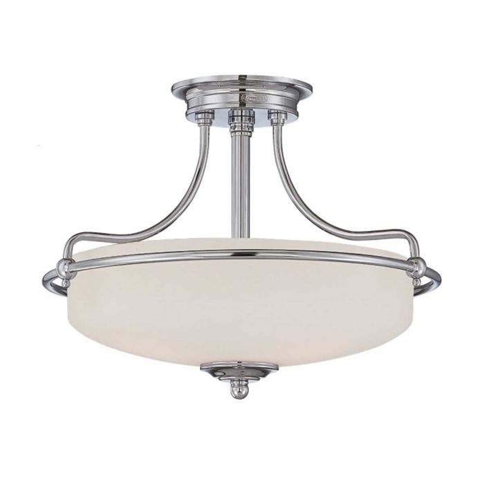 Griffin 3 Light Semi Flush Mount Light Polished Chrome - QZ-GRIFFIN-SFS-C