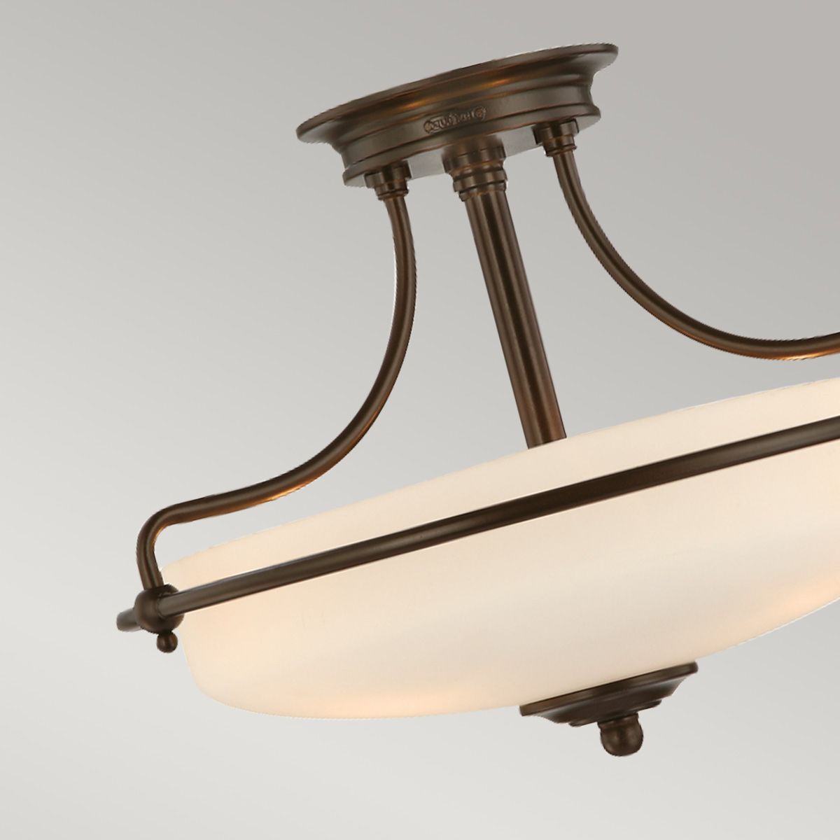 Griffin 3 Light Semi Flush Mount Light Palladian Bronze - QZ-GRIFFIN-SFS-PN