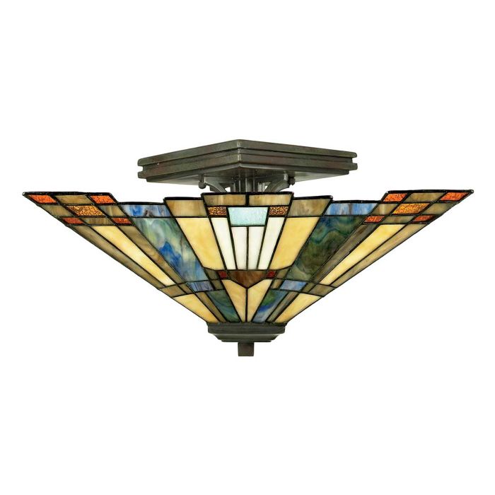 Inglenook 2 Light Semi Flush Mount Light Valiant Bronze - QZ-INGLENOOK-SF