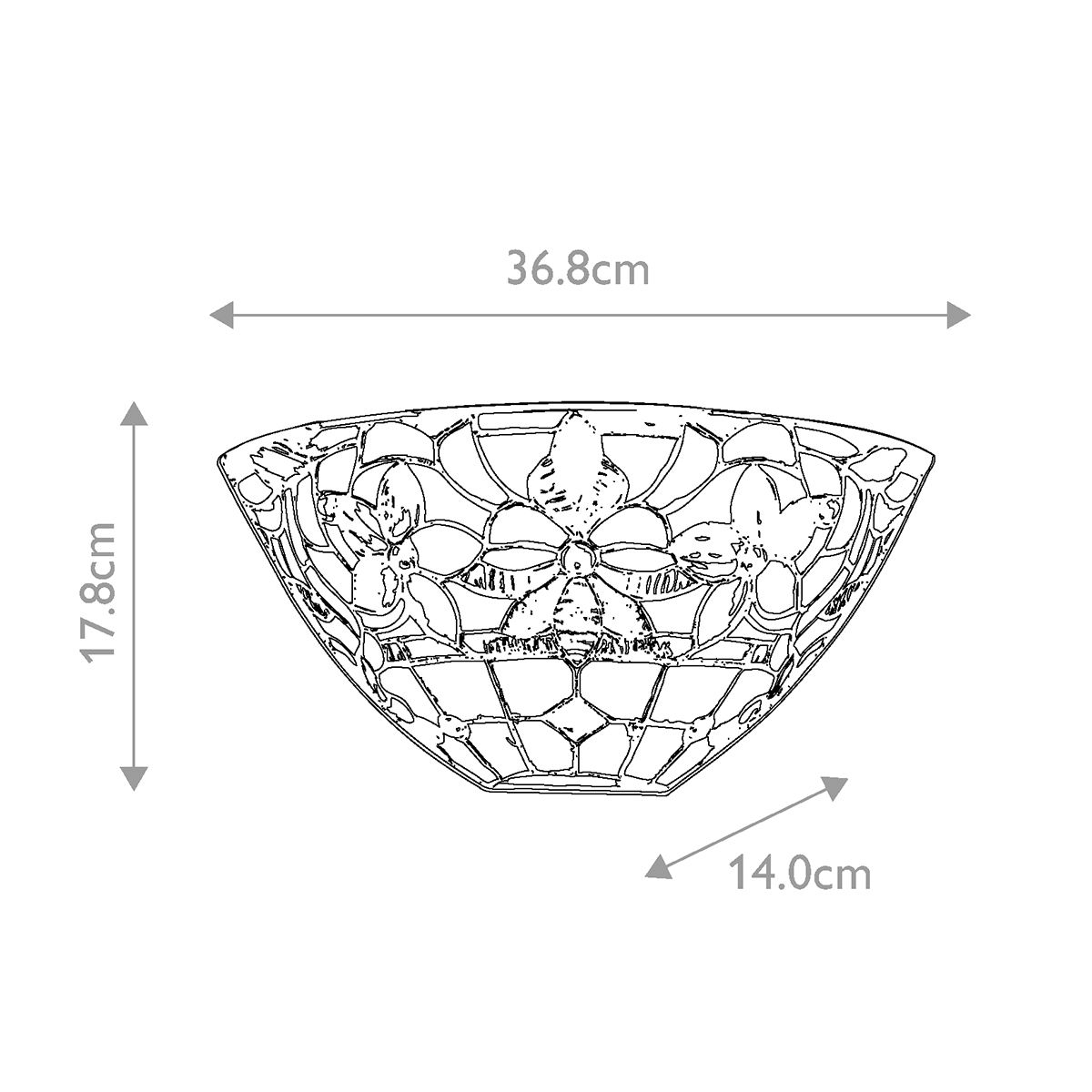 Kami 2 Light Wall Uplighter Vintage Bronze - QZ-KAMI-WU