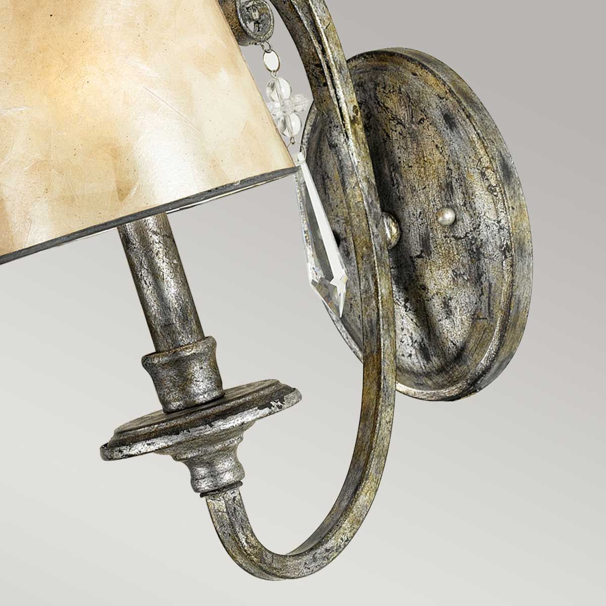 Kendra Wall Light Mottled Silver - QZ-KENDRA1