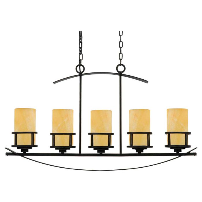 Kyle 5 Light Island Pendant Imperial Bronze - QZ-KYLE5-ISLE