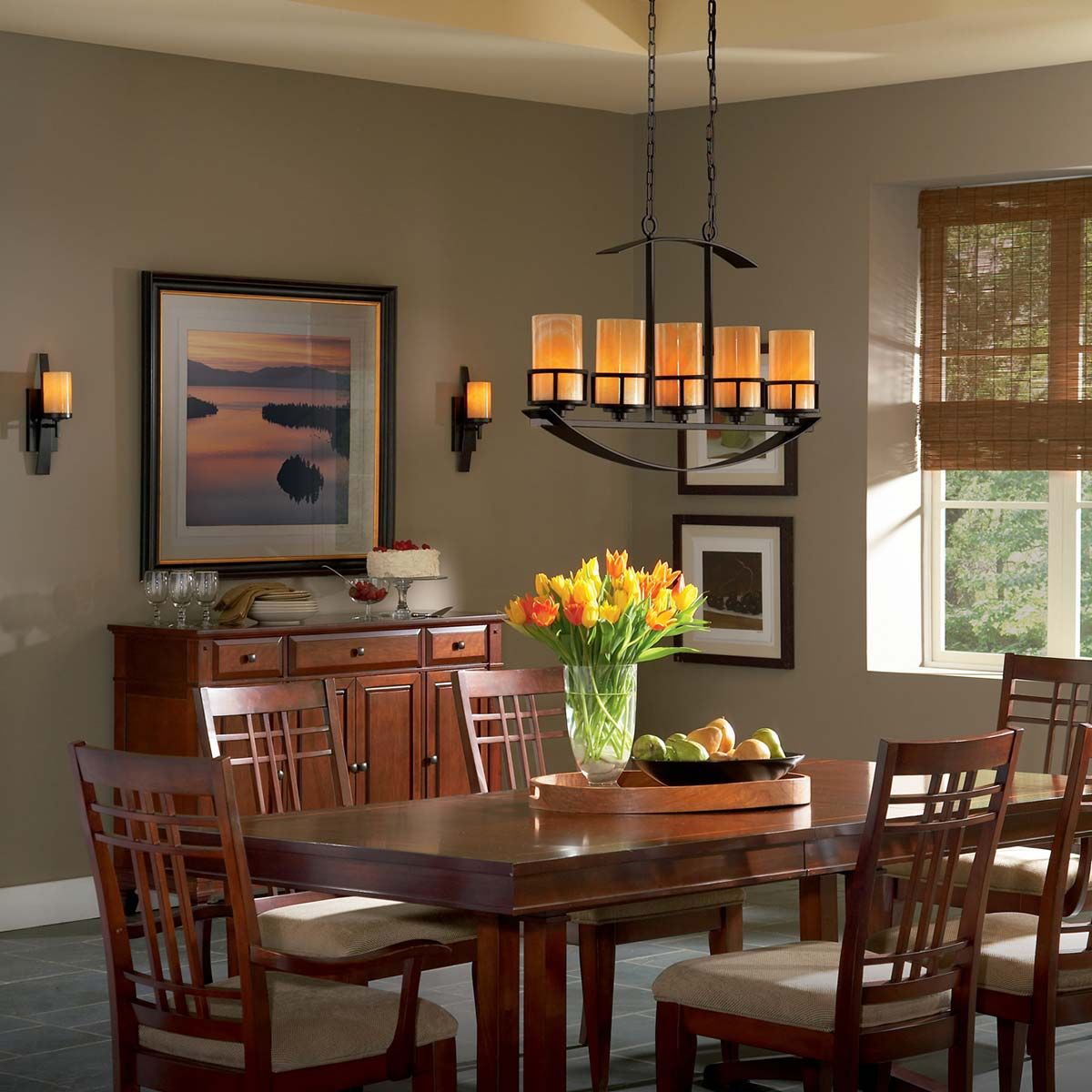 Kyle 5 Light Island Pendant Imperial Bronze - QZ-KYLE5-ISLE