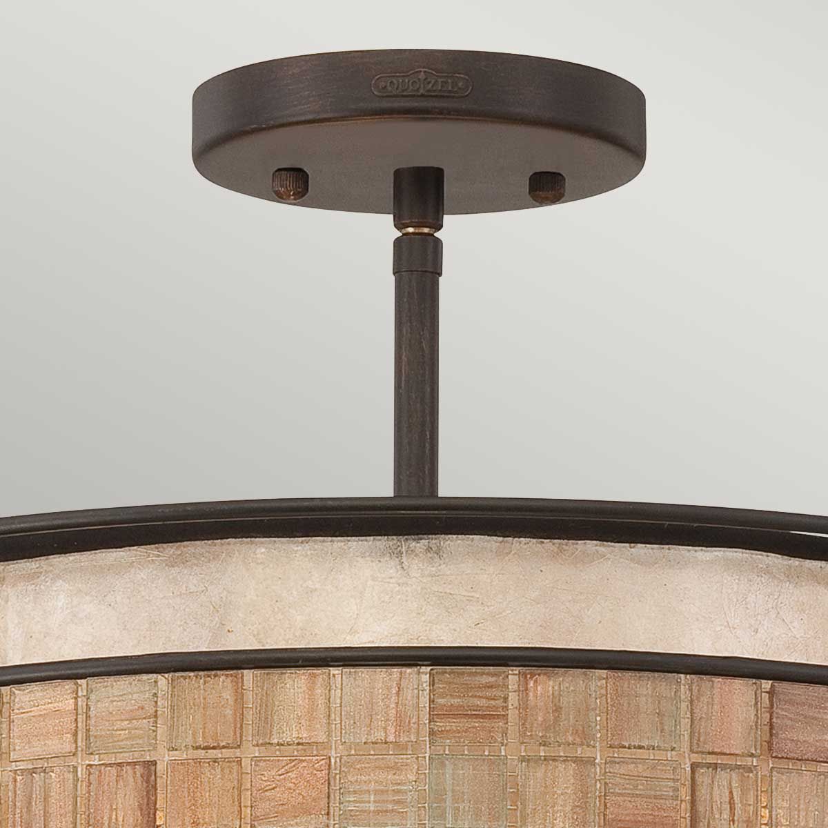 Laguna 3 Light Semi Flush Mount Light Renaissance Copper - QZ-LAGUNA-SF