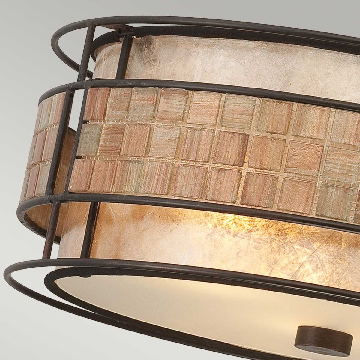 Laguna 3 Light Semi Flush Mount Light Renaissance Copper - QZ-LAGUNA-SF