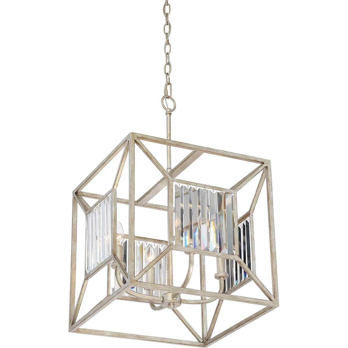 Lakeside 4 Light Square Pendant Vintage Gold - QZ-LAKESIDE4-P-B