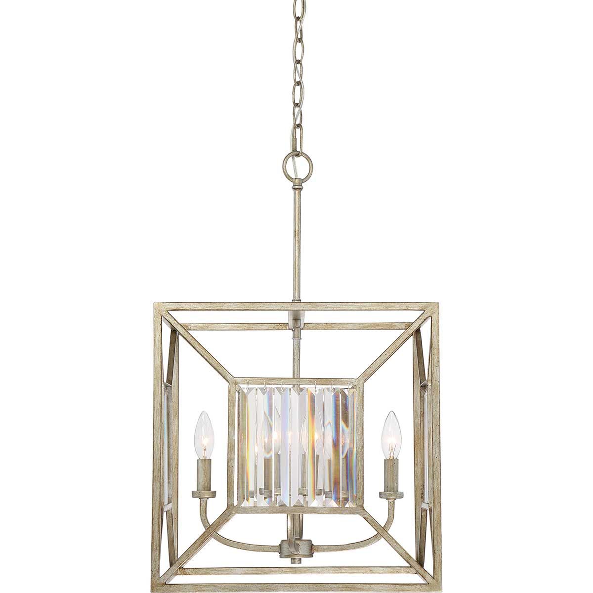 Lakeside 4 Light Square Pendant Vintage Gold - QZ-LAKESIDE4-P-B
