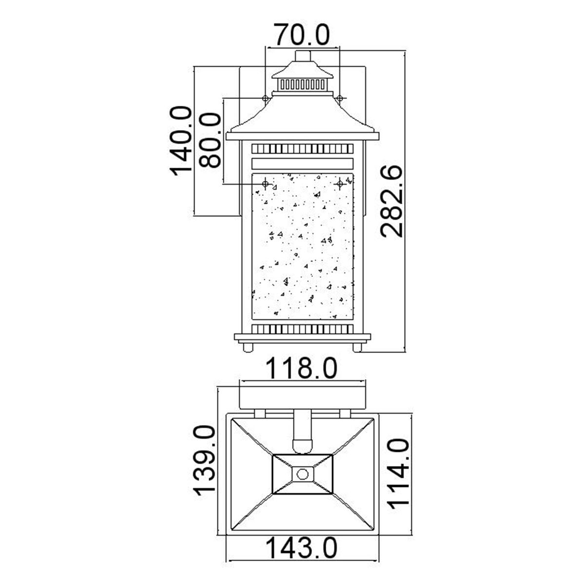Livingston 1 Light Small Wall Lantern Imperial Bronze - QZ-LIVINGSTON2-S