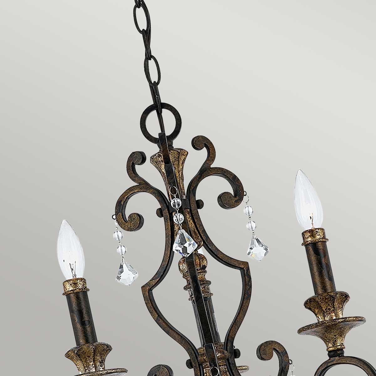Marquette 3 Light Chandelier Heirloom - QZ-MARQUETTE3