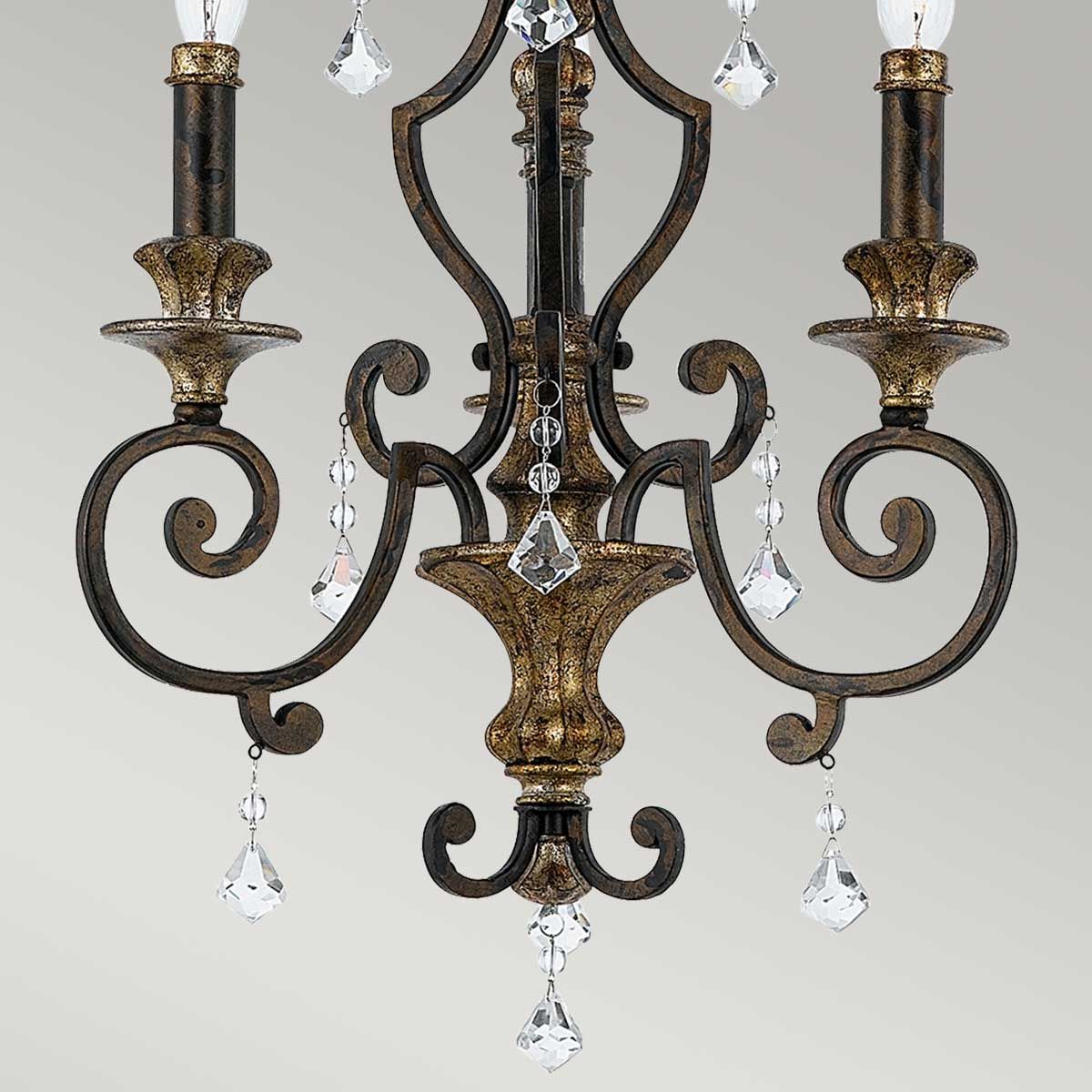 Marquette 3 Light Chandelier Heirloom - QZ-MARQUETTE3