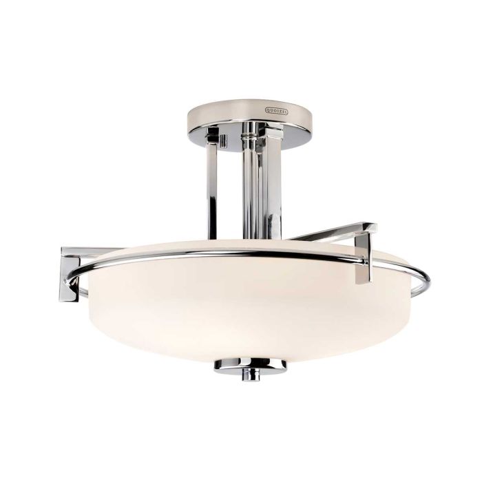 Taylor 3 Light Semi Flush Mount Light Polished Chrome - QZ-TAYLOR-SFBATH