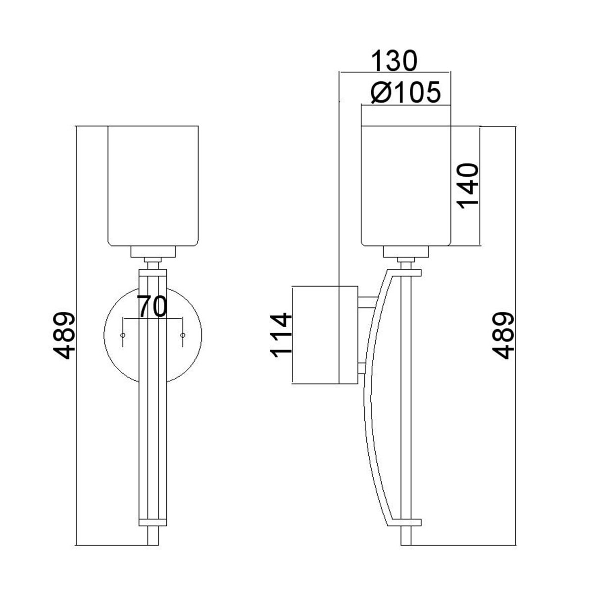 Taylor Large Vanity Light Polished Chrome - QZ-TAYLOR1L-BATH