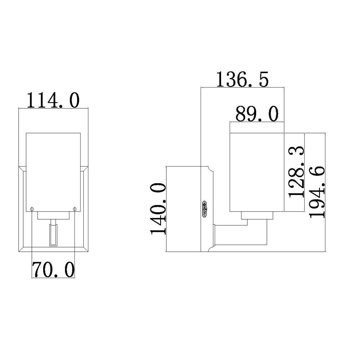 Taylor Small Vanity Light Polished Chrome - QZ-TAYLOR1S-BATH