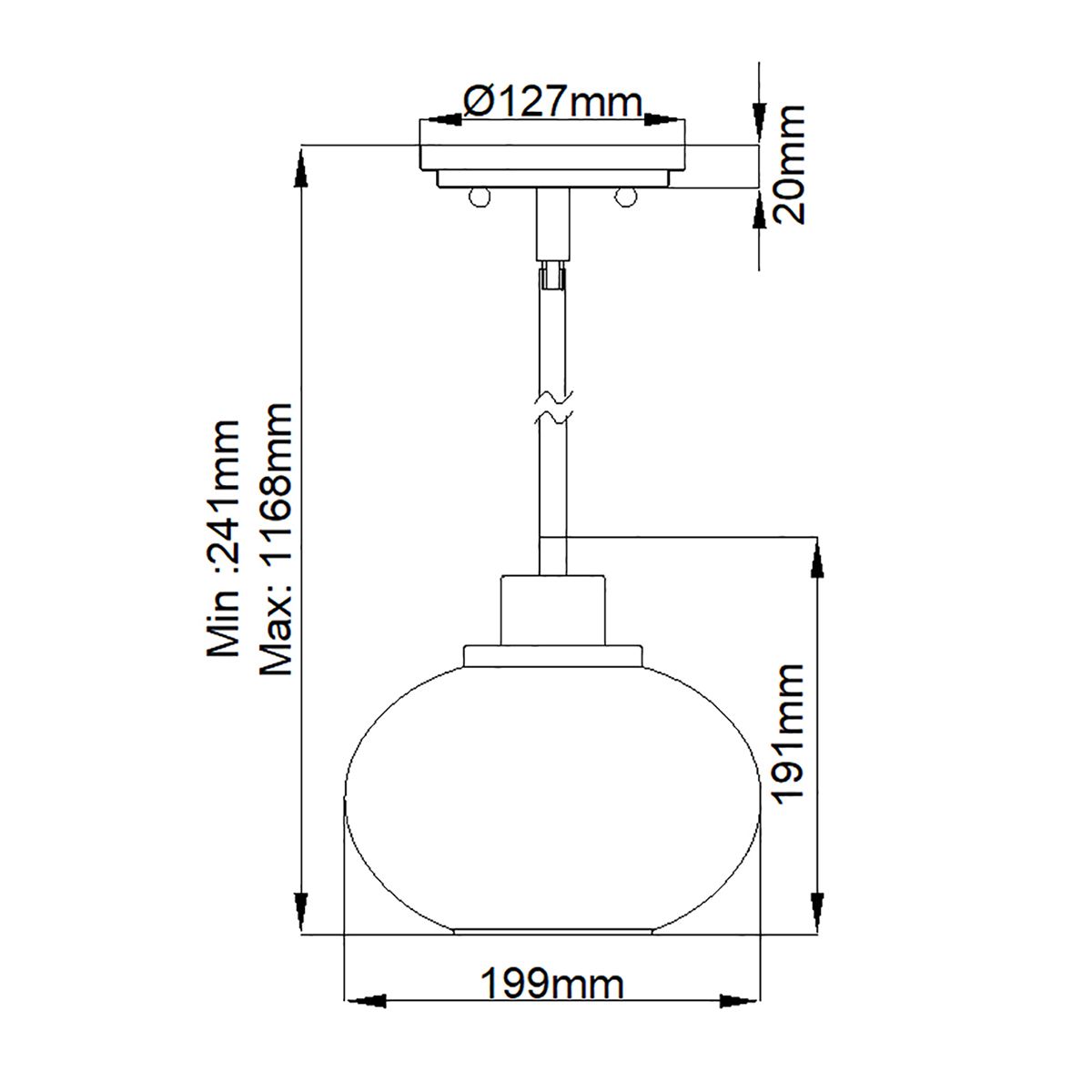 Trilogy 1 Light Pendant Old Bronze - QZ-TRILOGY-MP