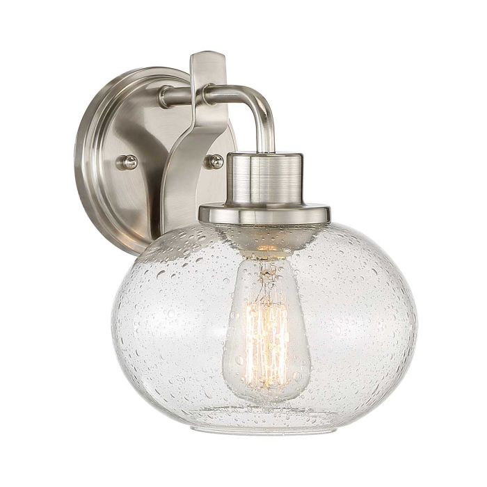 Trilogy 1 Light Wall Light Brushed Nickel - QZ-TRILOGY1-BN