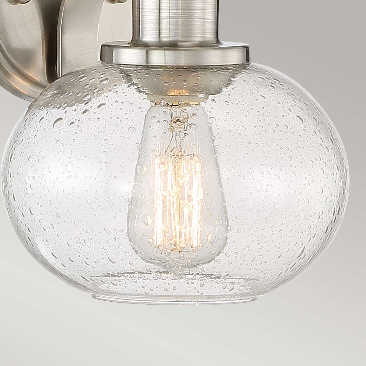 Trilogy 1 Light Wall Light Brushed Nickel - QZ-TRILOGY1-BN