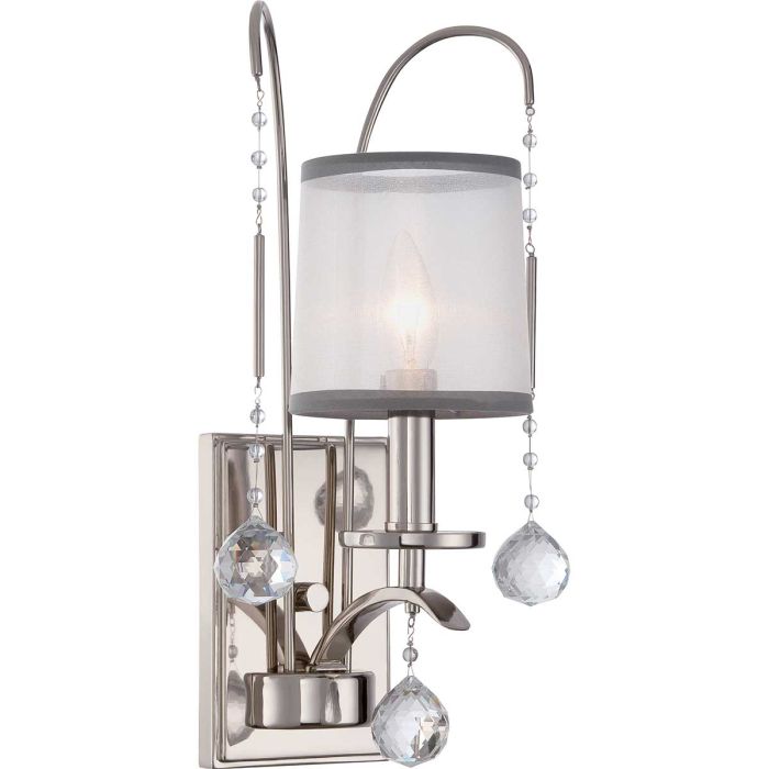 Whitney 1 Light Wall Light Imperial Silver - QZ-WHITNEY1