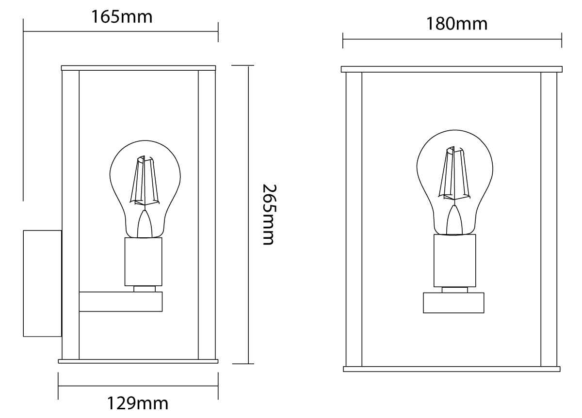 Retro Outdoor Wall Light Anthracite - SI A/RETRO/ANT
