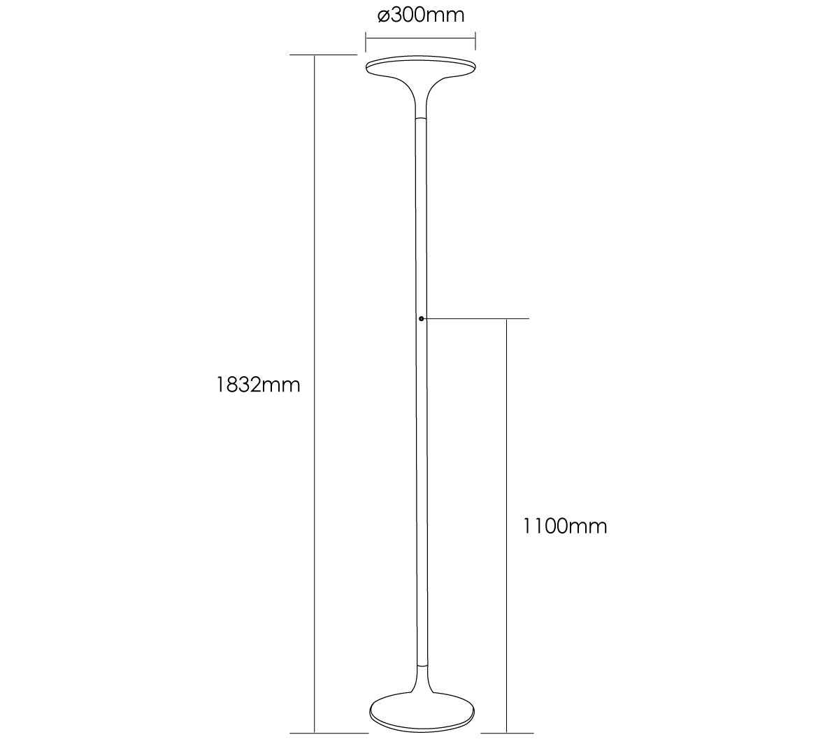 Roma LED Floor Lamp 33W 3000K White - SI PT/ROMA/WHITE
