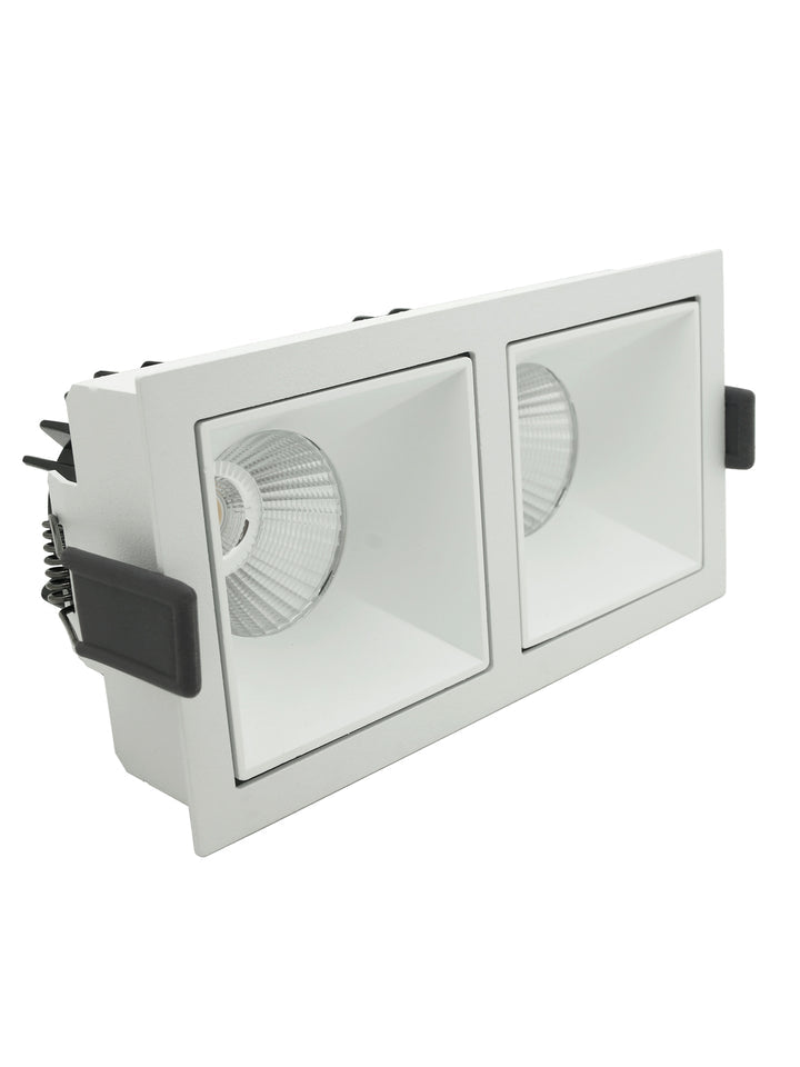 Rubic LED 2 Rectangular Downlight 12W 3000K White - SI RUBIC/2/WH