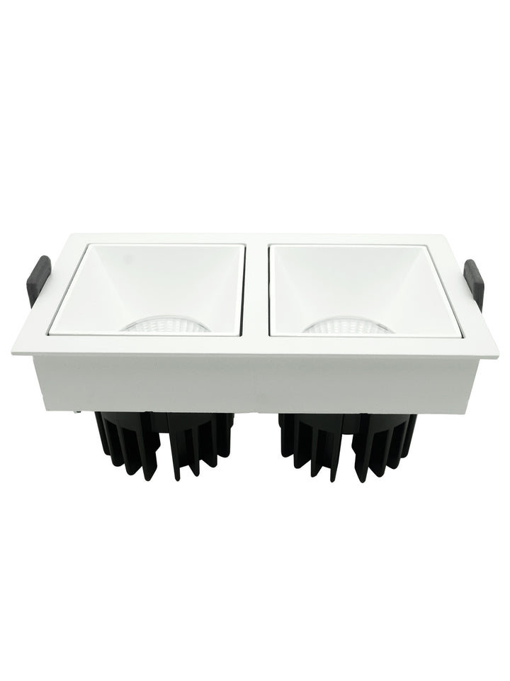 Rubic LED 2 Rectangular Downlight 12W 3000K White - SI RUBIC/2/WH