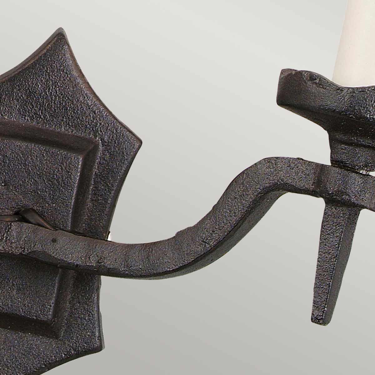 Rectory 310mm 2 Light Wall Light Black - RY2B-BLACK