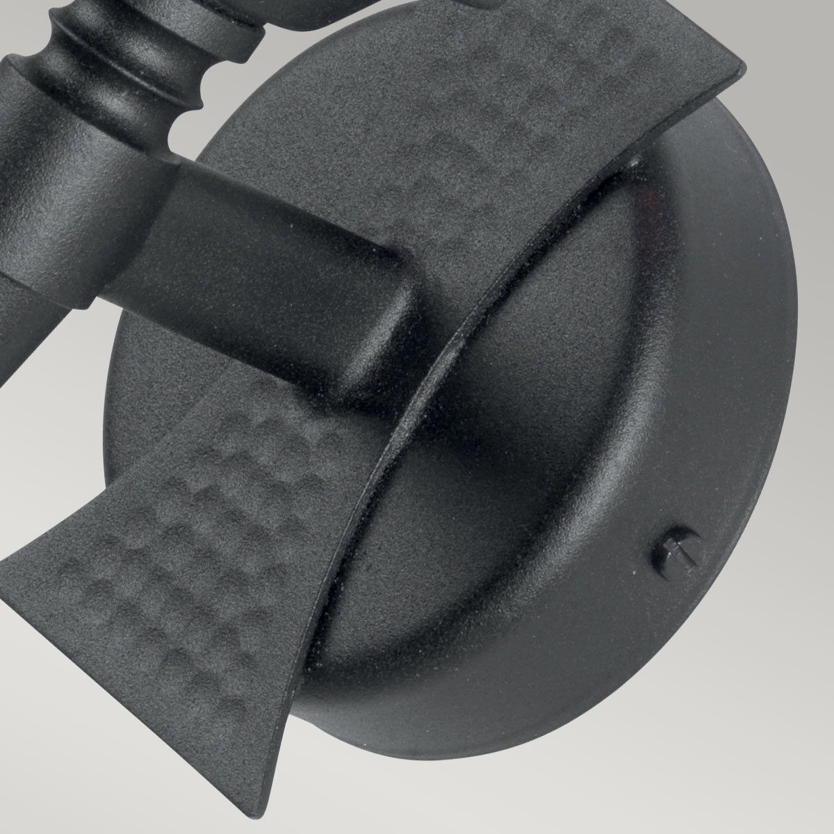 Saxon Steel Wall Light Black - SAX1-BLK