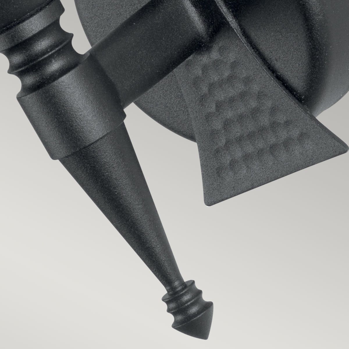 Saxon Steel Wall Light Black - SAX1-BLK