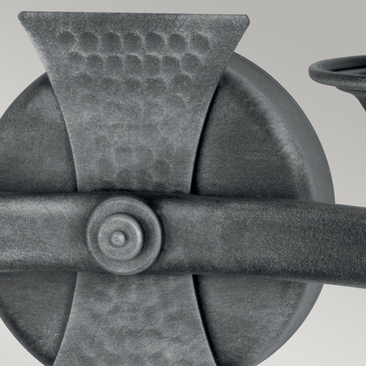 Saxon Steel Double Wall Light Black & Silver Patina - SAX2-BLK-SIL