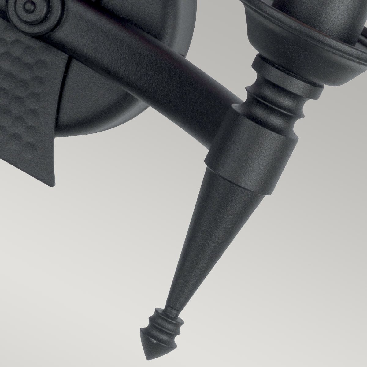 Saxon Steel Double Wall Light Black - SAX2-BLK