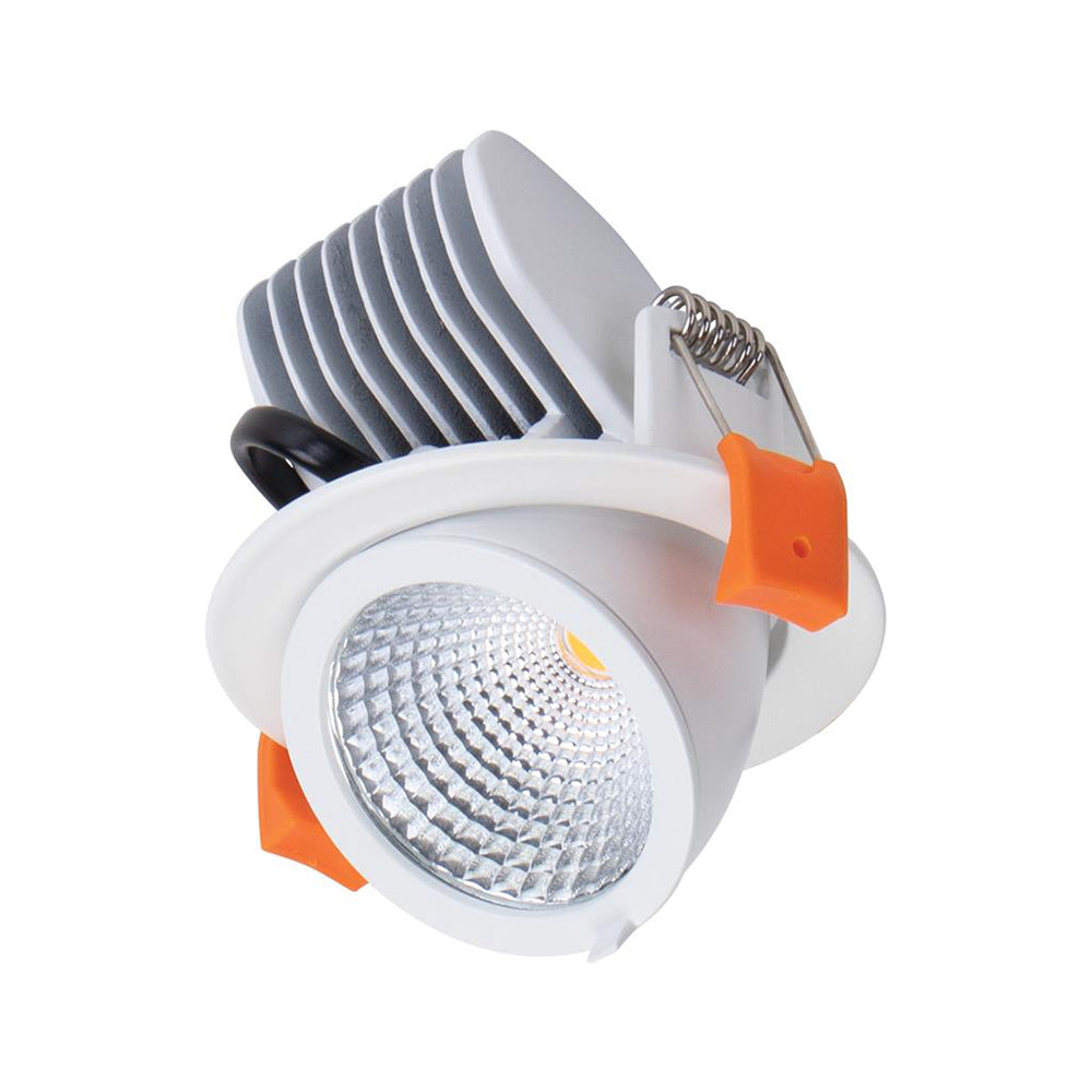 Scoop Round Recessed Downlight 13W White Aluminium 3000K - 20570